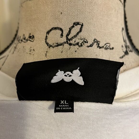 Blvck Scvle White Skeleton Graphic Reversible Design Casual Pullover Long Sleeve - Picture 12 of 12